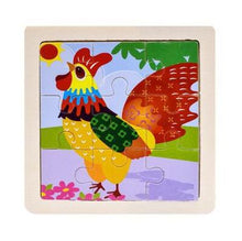 Load image into Gallery viewer, Intelligence Kids Toy Wooden 3D Puzzle Jigsaw Children Baby Cartoon Animal Puzzles Educational Learn - jnpworldwide