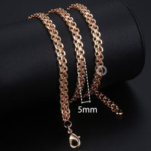 Load image into Gallery viewer, Fashion Necklace Women Men Rose Gold Venetian Curb Snail Foxtail Link Chain Necklace Jewelry pendant - jnpworldwide