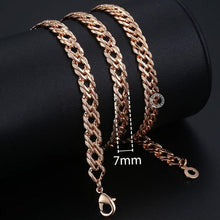 Load image into Gallery viewer, Fashion Necklace Women Men Rose Gold Venetian Curb Snail Foxtail Link Chain Necklace Jewelry pendant - jnpworldwide