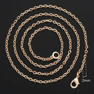 Fashion Necklace Women Men Rose Gold Venetian Curb Snail Foxtail Link Chain Necklace Jewelry pendant - jnpworldwide