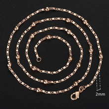Load image into Gallery viewer, Fashion Necklace Women Men Rose Gold Venetian Curb Snail Foxtail Link Chain Necklace Jewelry pendant - jnpworldwide