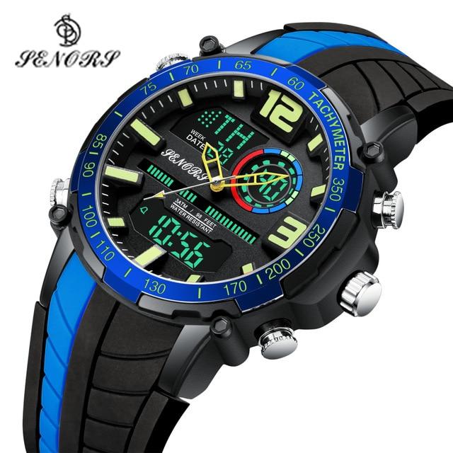 Sensor Digital Watch Men Sport Watches Fashion Dual display Waterproof Clock LED Digital Man Military - jnpworldwide