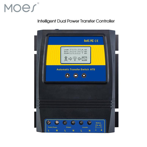 Auto ATS Dual Power Transfer Switch Solar Charge Controller wind System DC 12V 24V 48V AC 110V 220V - jnpworldwide