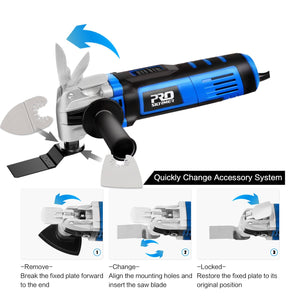 Electric Multi Tool Oscillating Kit Variable Speed Home Decoration Trimmer Saw wood metal drill cut - jnpworldwide