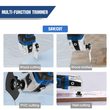 Load image into Gallery viewer, Electric Multi Tool Oscillating Kit Variable Speed Home Decoration Trimmer Saw wood metal drill cut - jnpworldwide