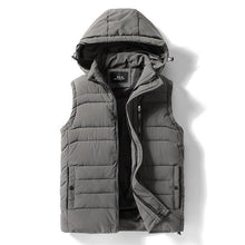 Load image into Gallery viewer, Vest Jacket WaistCoat Hooded Sleeveless Men Winter Fashion Casual Warm Cotton Padded Vests Waistcoat - jnpworldwide