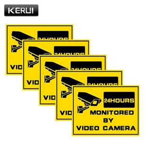 WARNING STICKER Security Signs-Window Stickers Home Surveillance System CCTV Alert Sticker IP Camera - jnpworldwide