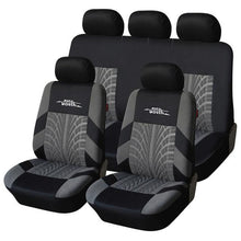 Load image into Gallery viewer, Embroidery Car Seat Covers Set Universal Fit Most Covers with Tire Track Detail Styling Protector - jnpworldwide