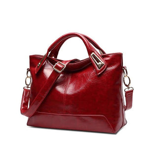 Women Oil Wax Leather Designer Handbags High Quality Shoulder Bags Ladies Fashion PU leather Clutch - jnpworldwide