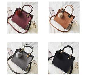 NEW HOT handbag women casual tote bag female shoulder messenger quality Suede Leather handbag tote - jnpworldwide