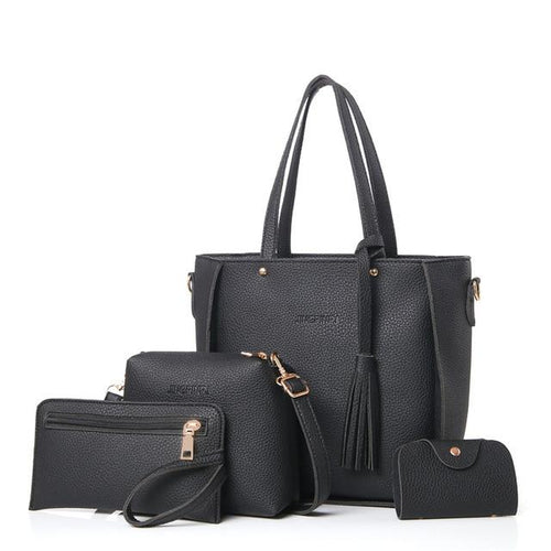 Women Bag Set Top Handle Big Female Handbag Fashion Shoulder Purse Ladies PU Leather Crossbody new - jnpworldwide