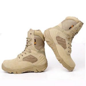 Winter Autumn Men Military Boots Quality Special Tactical Desert Combat Army Work Shoes Leather Snow - jnpworldwide