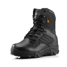 Load image into Gallery viewer, Men Military Tactical Boots Winter Leather Black Special Desert Combat Safety Work Shoes Army flats - jnpworldwide