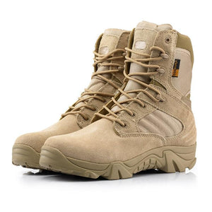 Men Military Tactical Boots Winter Leather Black Special Desert Combat Safety Work Shoes Army flats - jnpworldwide