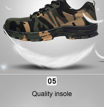 Load image into Gallery viewer, New Mens Outdoor Steel Toe Cap Military Work Safety Boots Shoes Camouflage Army Puncture Proof Size - jnpworldwide