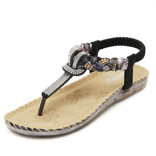Summer Sandals Women T-strap Flip Flops Thong Sandals Designer Elastic Ladies Sandal Shoes cover new - jnpworldwide