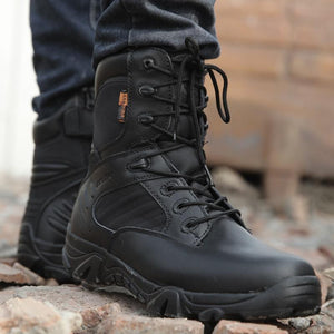 Winter Autumn Men Military Boots Quality Special Tactical Desert Combat Army Work Shoes Leather Snow - jnpworldwide