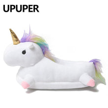 Load image into Gallery viewer, Winter Home Slippers White Shoes Women unicorn slippers animals Walking Fashion comfortable pairs - jnpworldwide