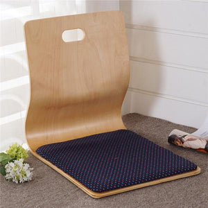 Japanese Floor Chair Design Fan shape Tatami Zasiu Legless Natural Color Meditation Backrest new a - jnpworldwide