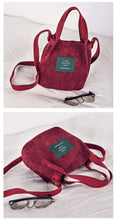 Load image into Gallery viewer, Designer handbags high quality Women Bag Vintage Corduroy  Shoulder New Corduroy Bucket Clutch us - jnpworldwide