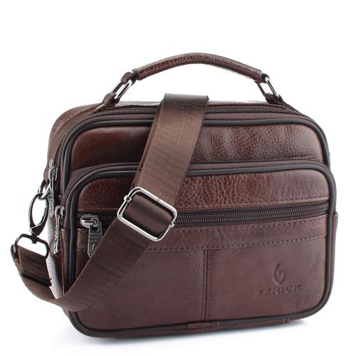 Genuine Cowhide Leather Shoulder Bag Small Messenger Travel Crossbody Handbags New Fashion Men Flap - jnpworldwide