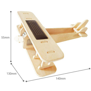 solar Toy Plane power Sensor remove Motion outdoor garden path landscape waterproof kid gift wood - jnpworldwide