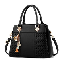 Load image into Gallery viewer, Fashion Women Handbags Tassel PU Leather Totes Top-handle Embroidery Crossbody Shoulder Bag Lady us - jnpworldwide