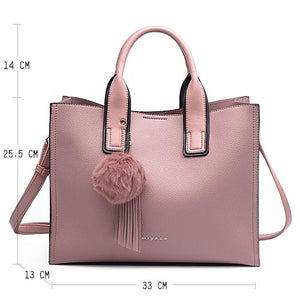 Women Leather Handbags Casual Brown Tote Crossbody Bag TOP handle tote Wallet fashion Clutch Vintage - jnpworldwide
