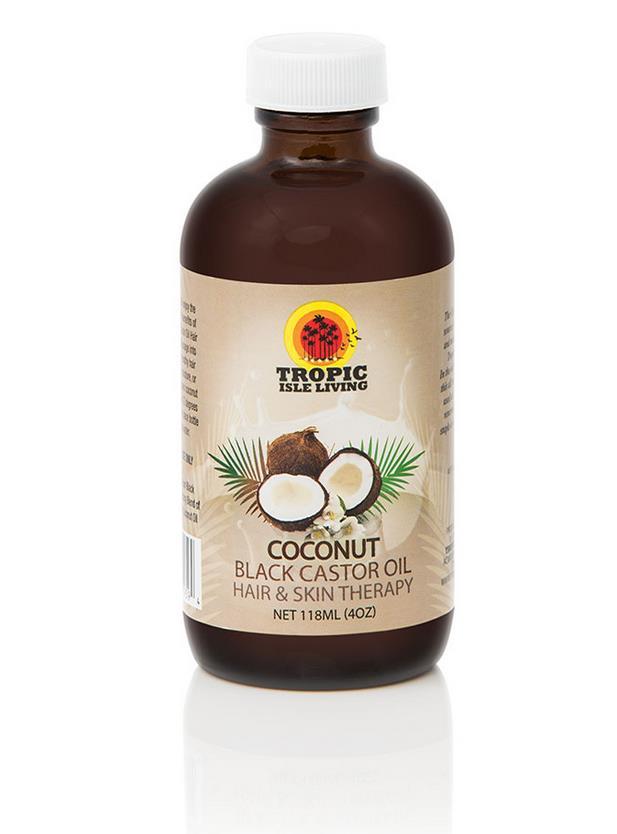 Tropic Isle Living Jamaican Coconut Black Castor Oil 4 oz moisture back into your hair all-natural - jnpworldwide