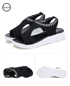 Women Sandals New Female Shoes Summer Wedge Comfortable Sandals Ladies Slip on Flat comfortable us - jnpworldwide
