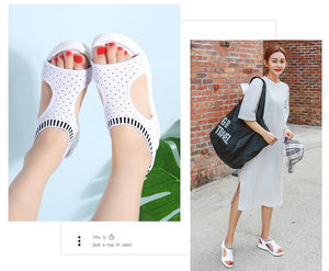 Women Sandals New Female Shoes Summer Wedge Comfortable Sandals Ladies Slip on Flat comfortable us - jnpworldwide