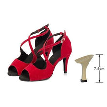Load image into Gallery viewer, Woman Ballroom Latin Dance Shoes Red Salsa Sandals Female Social Party Tango High Heels Soft Sole 1 - jnpworldwide