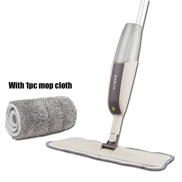 Spray Floor Mop with Reusable Microfiber Pads 360 Degree Handle Mop clean wash - jnpworldwide