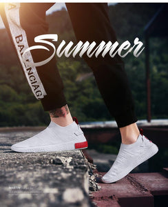 Thin Shoes Summer White Shoes Men Sneakers Teen Shoes Lace Trend New Feel Socks tenis comfortable 1 - jnpworldwide