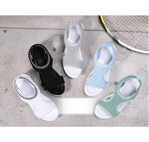 Fashion Women Sandals Breathable Comfort Shopping Ladies Walking Shoes Summer Black Sandal pair us - jnpworldwide