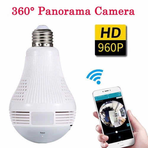 360 Degree Panorama Video Camera Wifi Light Bulb Surveillance Cam Recorder CCTV Motion Night HD - jnpworldwide