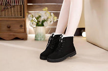 Load image into Gallery viewer, Snow boots classic heels suede women winter warm fur plush Insole ankle shoes hot lace up us new - jnpworldwide