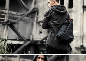 Men's Crossbody Bag Leather USB Chest fashion top Designer Messenger Shoulder new Backpack Travel - jnpworldwide