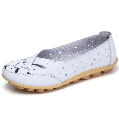 Flats Women comfortable Genuine Leather inserts Shoes Ballet Shoes Female pairs cover over travel 1 - jnpworldwide
