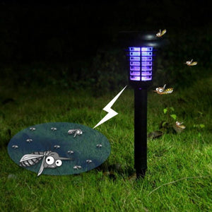 Solar Powered LED Outdoor Yard Garden Lawn Light Waterproof Anti Mosquito Pest Bug Trapping Lamp - jnpworldwide