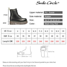Load image into Gallery viewer, Chunky Motorcycle Boots Women Autumn Fashion Round Toe Lace-up Combat Ladies Shoes comfortable new - jnpworldwide