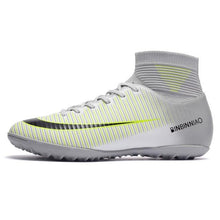 Load image into Gallery viewer, Black Men Soccer Shoes Kids design Cleats Training Football Boots High Ankle Sport Sneakers Size new - jnpworldwide