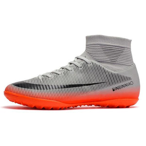 Black Men Soccer Shoes Kids design Cleats Training Football Boots High Ankle Sport Sneakers Size new - jnpworldwide