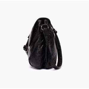 High Quality Black Small Women Messenger Very Soft PU Leather Bag Fashion Female Purses Handbag new - jnpworldwide