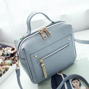 New Tassel Fashion Pu Leather Solid Women Handbags Shopping Bag Casual Shoulder Messenger Crossbody - jnpworldwide