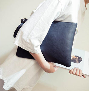 Fashion solid women clutch bag leather women envelope female Handbag messenger Tote Purse Pocket - jnpworldwide