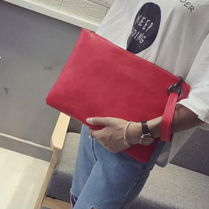 Fashion solid women clutch bag leather women envelope female Handbag messenger Tote Purse Pocket - jnpworldwide