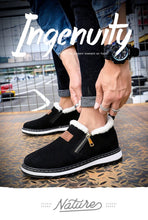 Load image into Gallery viewer, Fashion Black Mens Boots Designer Winter Shoes Men Warm Casual Fur New Warm Winter comfortable flats - jnpworldwide