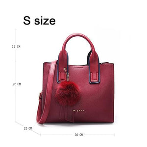 Women Leather Handbags Casual Brown Tote Crossbody Bag TOP handle tote Wallet fashion Clutch Vintage - jnpworldwide