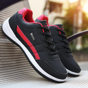 Fashion Sneakers Casual Shoes Breathable Lace up Mens Casual Spring Leather Walking travel flats new - jnpworldwide